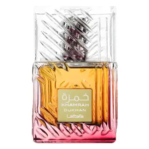 Khamrah Dukhan Lattafa perfume árabe ahumado oriental unisex 100 ml