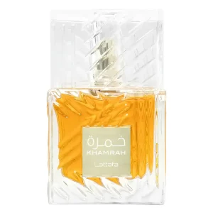 Perfume árabe Khamrah de Lattafa unisex 100ml con vainilla, dátiles y praliné gourmand